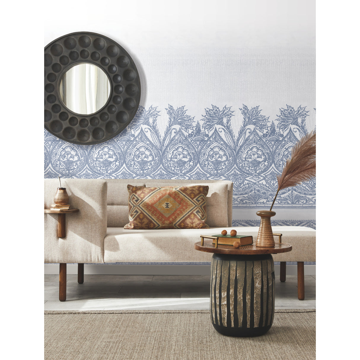 York BO6741M Henna Blue Wall Mural