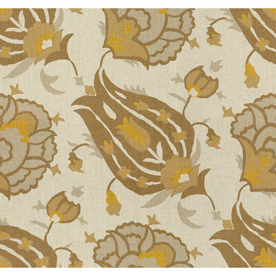 G P & J BAKER BP10522.3.0 TURKISH FLOWER GREY/BRONZE Fabric - Eade's Wallpaper