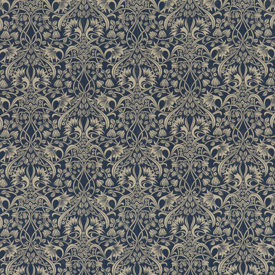 G P & J BAKER BP10620.1.0 FRITILLERIE INDIGO Fabric - Eade's Wallpaper