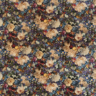 G P & J BAKER BP10642.2.0 ROYAL GARDEN VELVET SAPPHIRE Fabric - Eade's Wallpaper