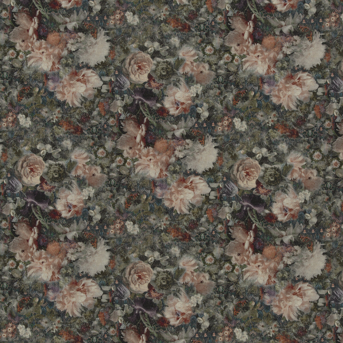 G P & J BAKER BP10643.1.0 ROYAL GARDEN LINEN QUARTZ Fabric - Eade's Wallpaper
