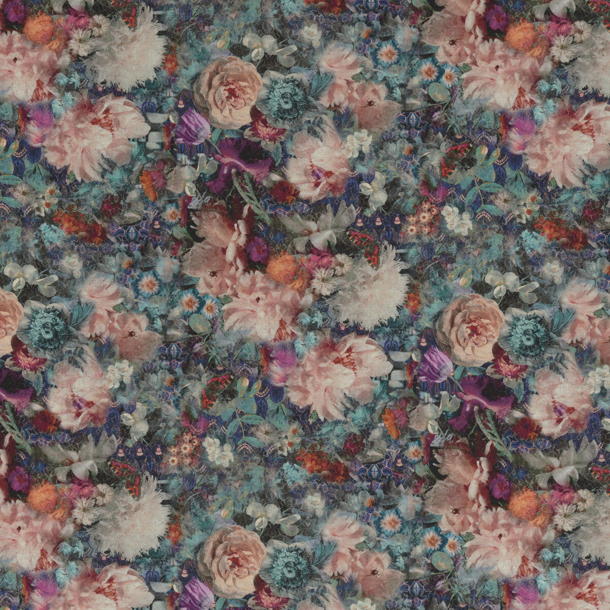 G P & J BAKER BP10643.3.0 ROYAL GARDEN LINEN JEWEL Fabric - Eade's Wallpaper