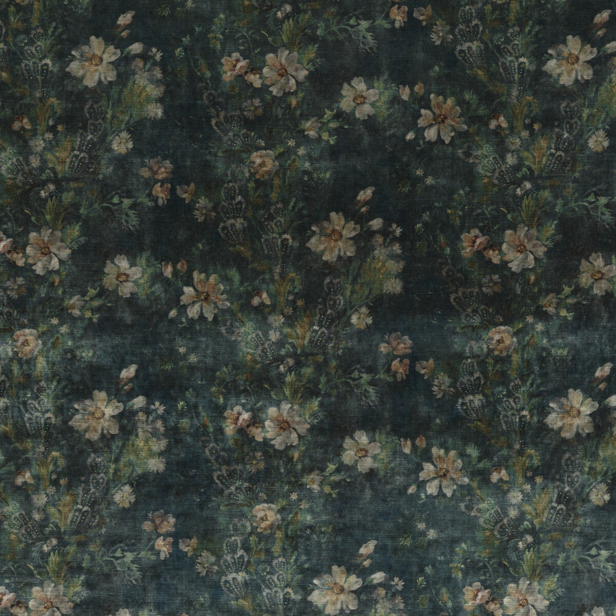 G P & J BAKER BP10644.1.0 QUEEN'S GARDEN VELVET JADE Fabric - Eade's Wallpaper
