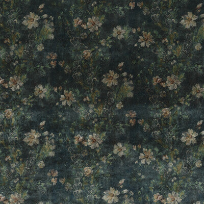 G P & J BAKER BP10644.1.0 QUEEN'S GARDEN VELVET JADE Fabric - Eade's Wallpaper