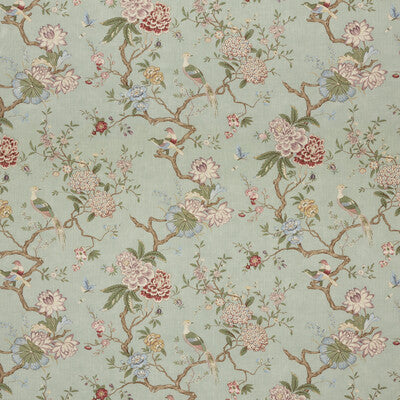G P & J BAKER BP10771.4.0 ORIENTAL BIRD SIGNATURE EAU DE NIL Fabric - Eade's Wallpaper