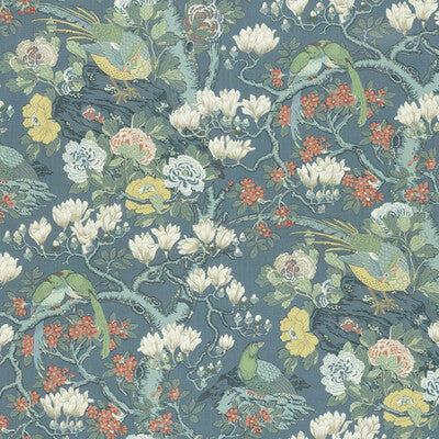 G P & J BAKER BP10773.1.0 ROCKBIRD SIGNATURE TEAL Fabric - Eade's Wallpaper
