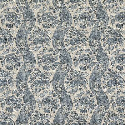 G P & J BAKER BP10776.2.0 CALDBECK INDIGO/LINEN Fabric - Eade's Wallpaper