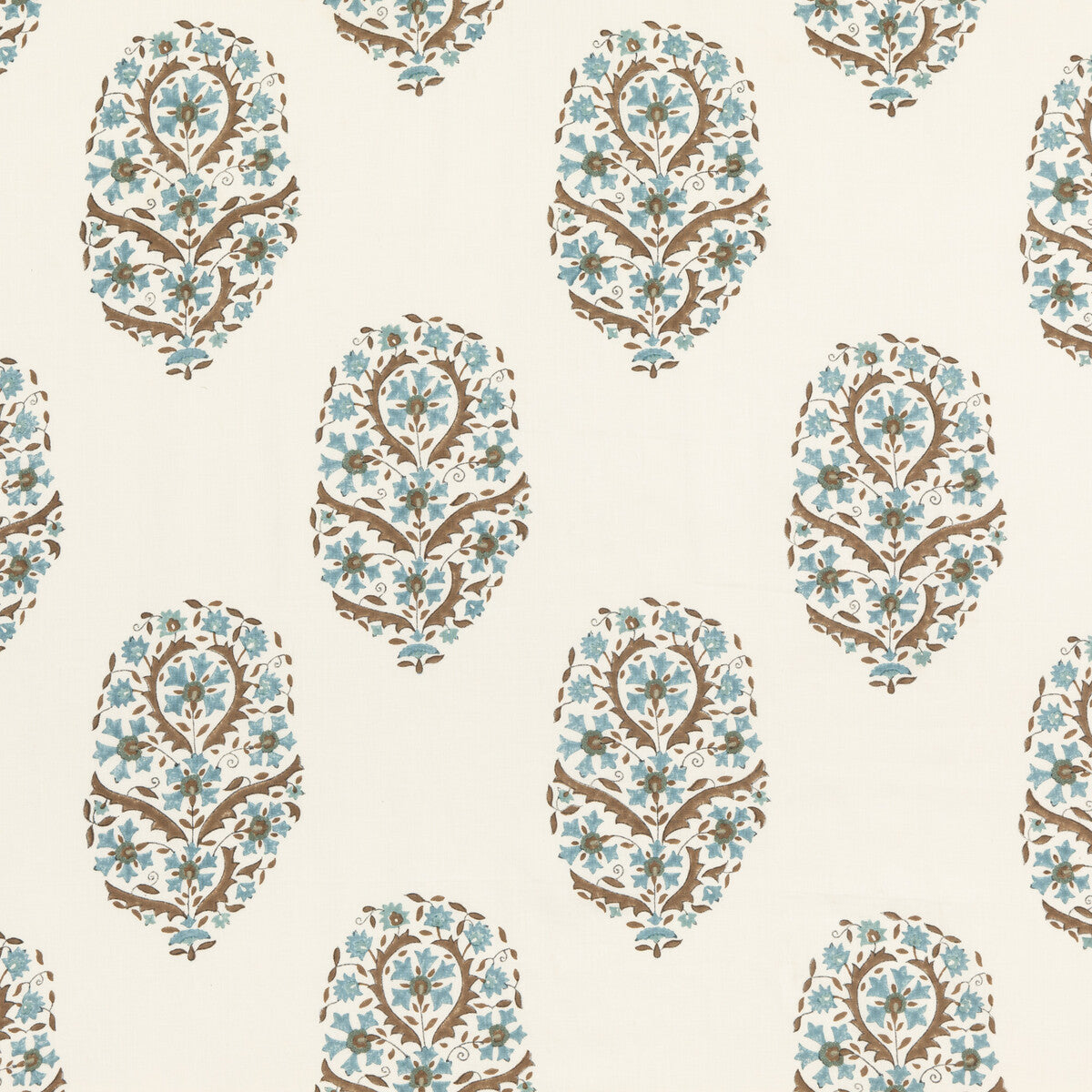 G P & J BAKER BP10795.1.0 AYDON TEAL Fabric - Eade's Wallpaper