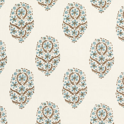 G P & J BAKER BP10795.1.0 AYDON TEAL Fabric - Eade's Wallpaper
