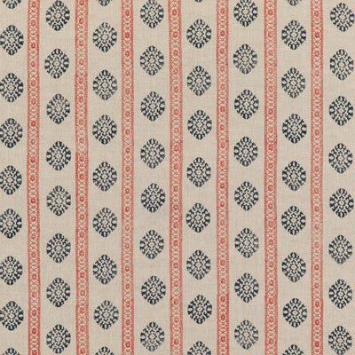 G P & J BAKER BP10821.1.0 ALMA RED/INDIGO Fabric - Eade's Wallpaper