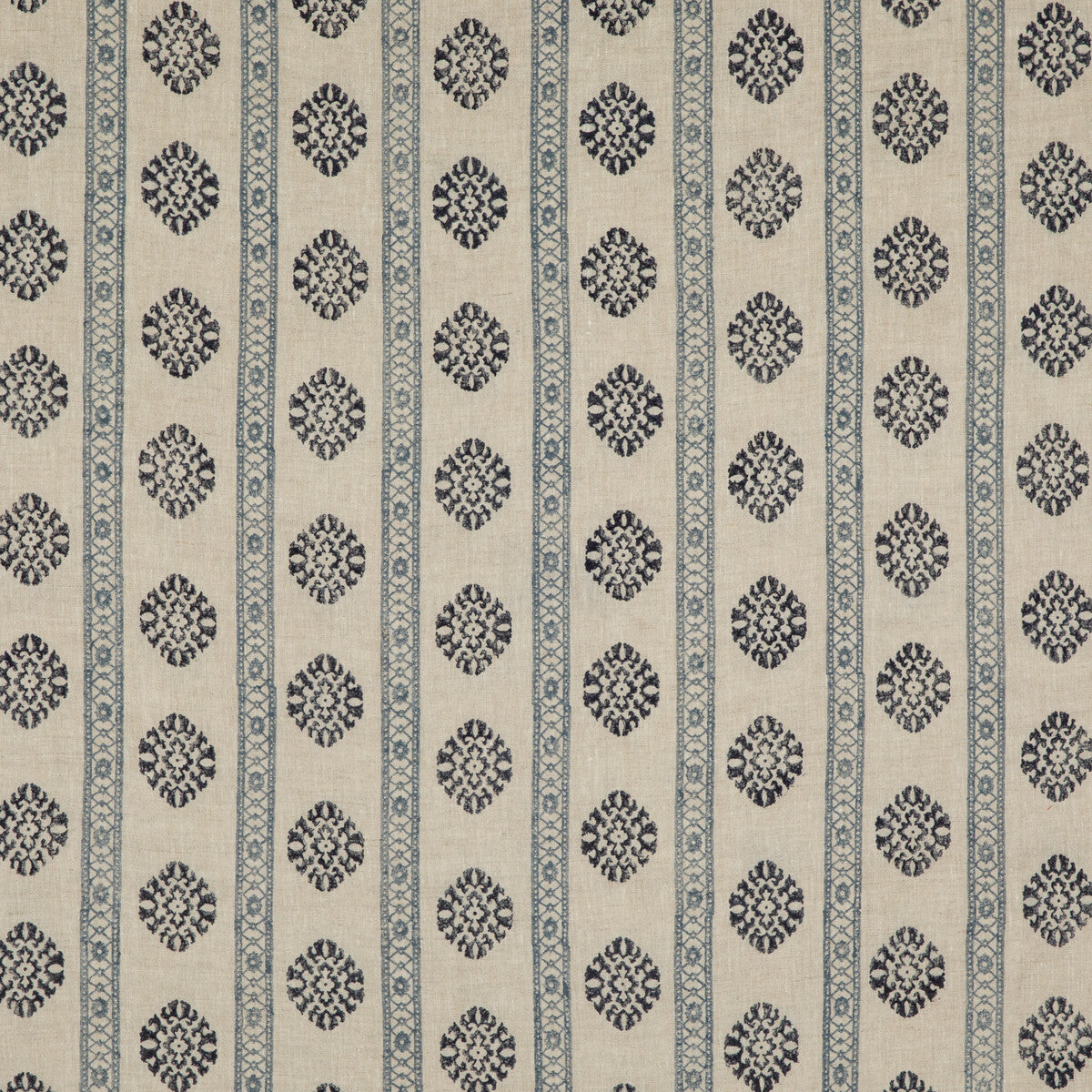 G P & J BAKER BP10821.2.0 ALMA INDIGO Fabric - Eade's Wallpaper