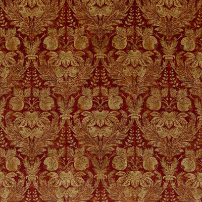 G P & J BAKER BP10829.2.0 LAPURA VELVET INDIAN RED Fabric - Eade's Wallpaper