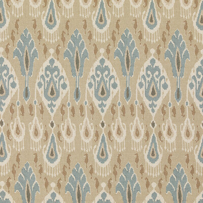 G P & J BAKER BP10853.2.0 IKAT BOKHARA SAND Fabric - Eade's Wallpaper