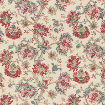G P & J BAKER BP10903.1.0 KINGHAM RED/ BLUE Fabric - Eade's Wallpaper