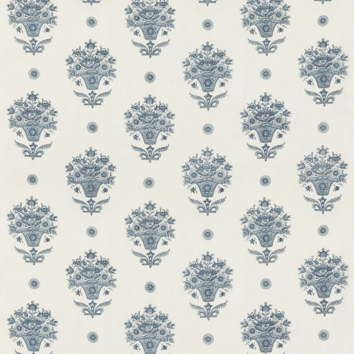 G P & J BAKER BP10913.1.0 PONDICHERRY INDIGO Fabric - Eade's Wallpaper