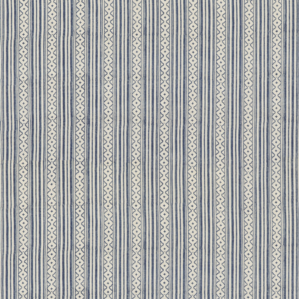 G P & J BAKER BP10914.1.0 EBURY STRIPE BLUE Fabric - Eade's Wallpaper