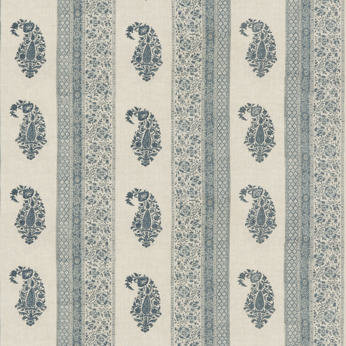 G P & J BAKER BP10915.1.0 PORTOBELLO BLUE Fabric - Eade's Wallpaper