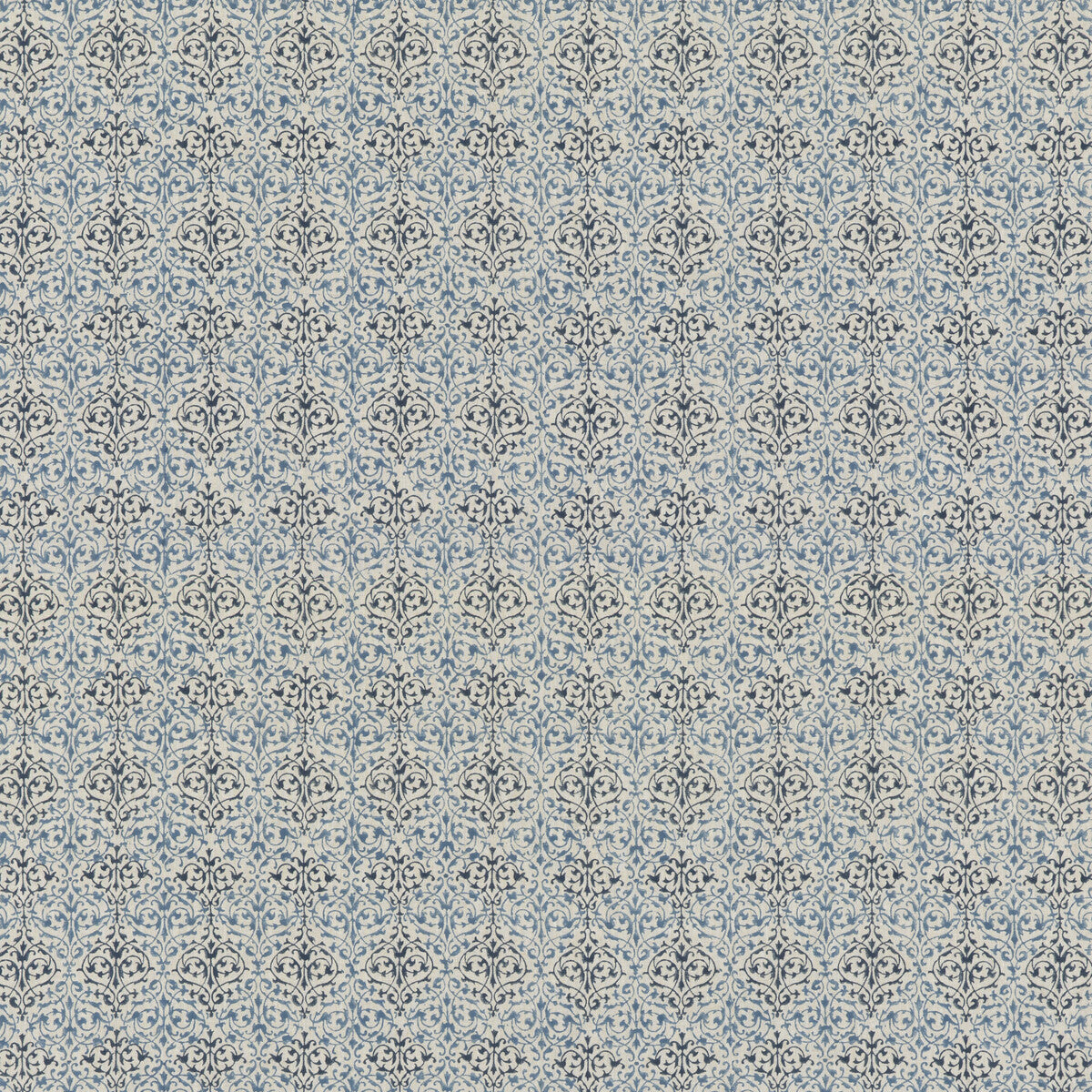 G P & J BAKER BP10920.1.0 ARABESQUE BLUE Fabric - Eade's Wallpaper