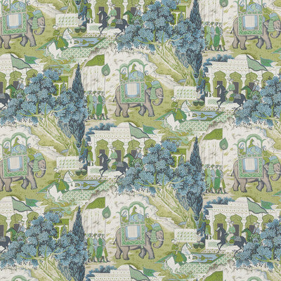 G P & J BAKER BP10927.2.0 SHALIMAR TEAL Fabric - Eade's Wallpaper