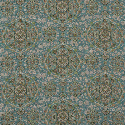 G P & J BAKER BP10928.2.0 KIANA TEAL Fabric - Eade's Wallpaper