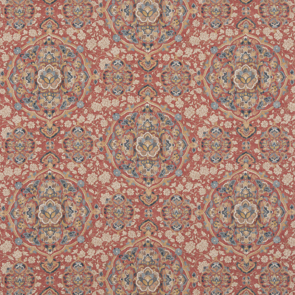 G P & J BAKER BP10928.4.0 KIANA RED/BLUE Fabric - Eade's Wallpaper