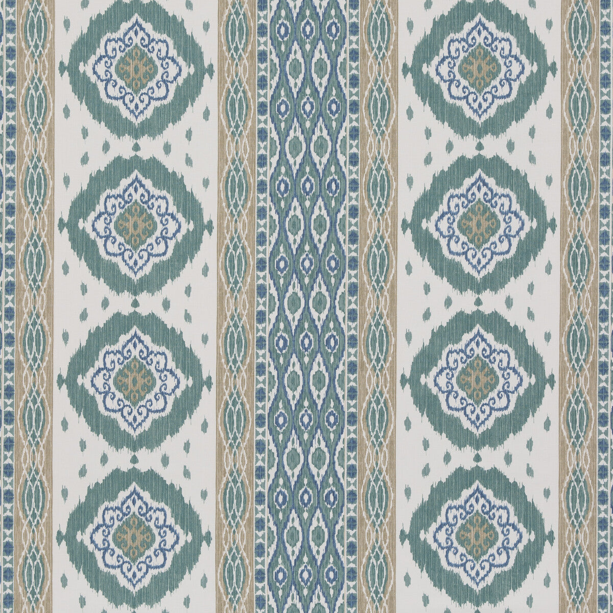 G P & J BAKER BP10936.4.0 CROSBY AQUA Fabric - Eade's Wallpaper