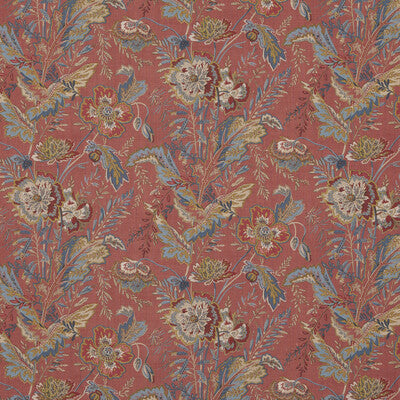 G P & J BAKER BP10938.4.0 INDIENNE FLOWER RED Fabric - Eade's Wallpaper