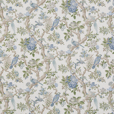G P & J BAKER BP10948.1.0 ELTHAM BLUE Fabric - Eade's Wallpaper