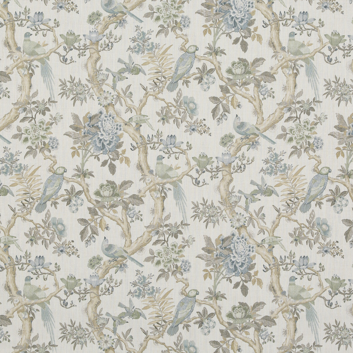 G P & J BAKER BP10948.4.0 ELTHAM AQUA Fabric - Eade's Wallpaper