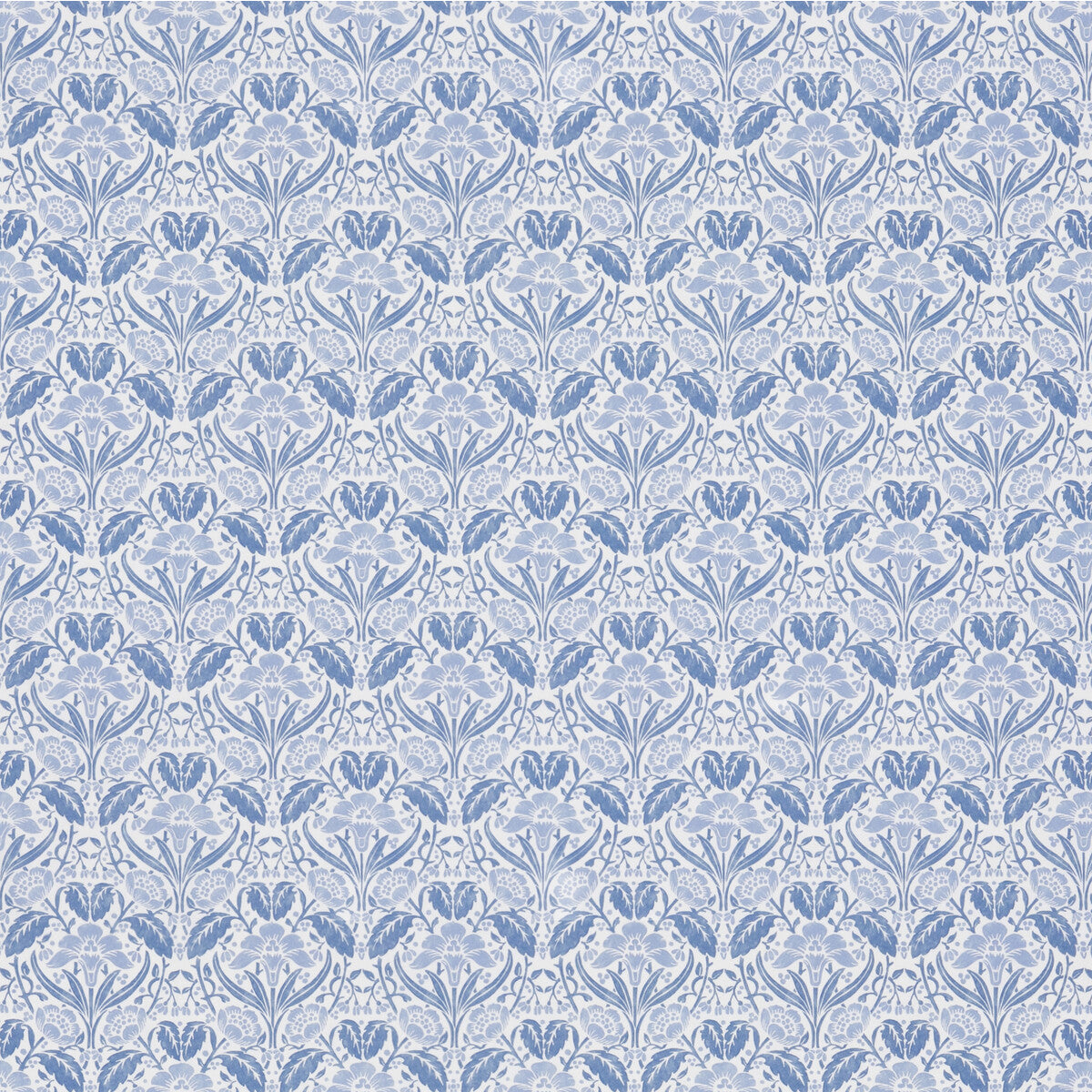 G P & J BAKER BP10968.2.0 IRIS MEADOW COTTON BLUE Fabric - Eade's Wallpaper