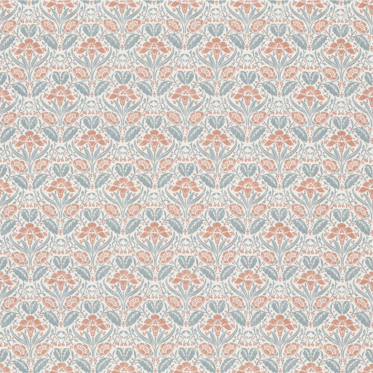 G P & J BAKER BP10968.3.0 IRIS MEADOW COTTON TEAL Fabric - Eade's Wallpaper