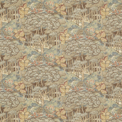 G P & J BAKER BP10971.2.0 RUSKIN COTTON TEAL Fabric - Eade's Wallpaper