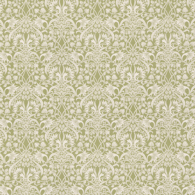 G P & J BAKER BP10974.2.0 FRITILLERIE COTTON GREEN Fabric - Eade's Wallpaper