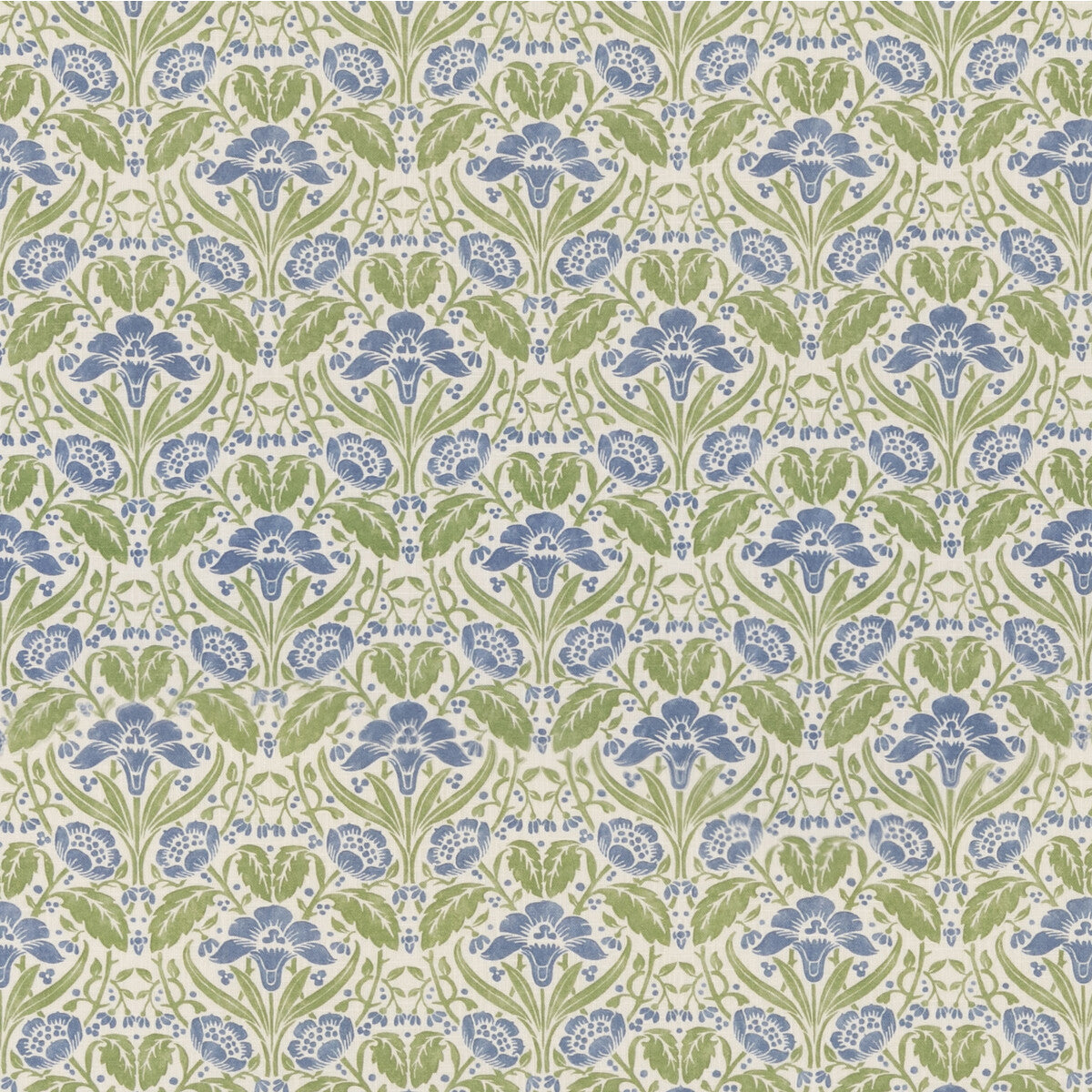 G P & J BAKER BP10979.1.0 IRIS MEADOW BLUE/GREEN Fabric - Eade's Wallpaper