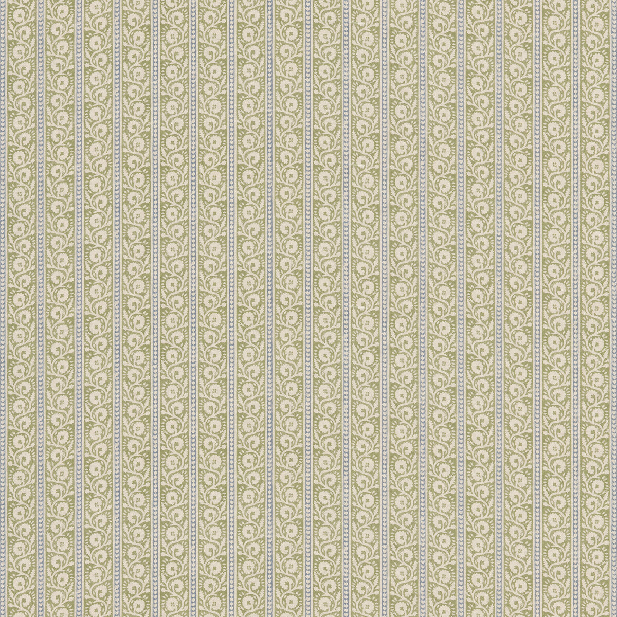 G P & J BAKER BP10999.2.0 BIBURY GREEN/BLUE Fabric - Eade's Wallpaper