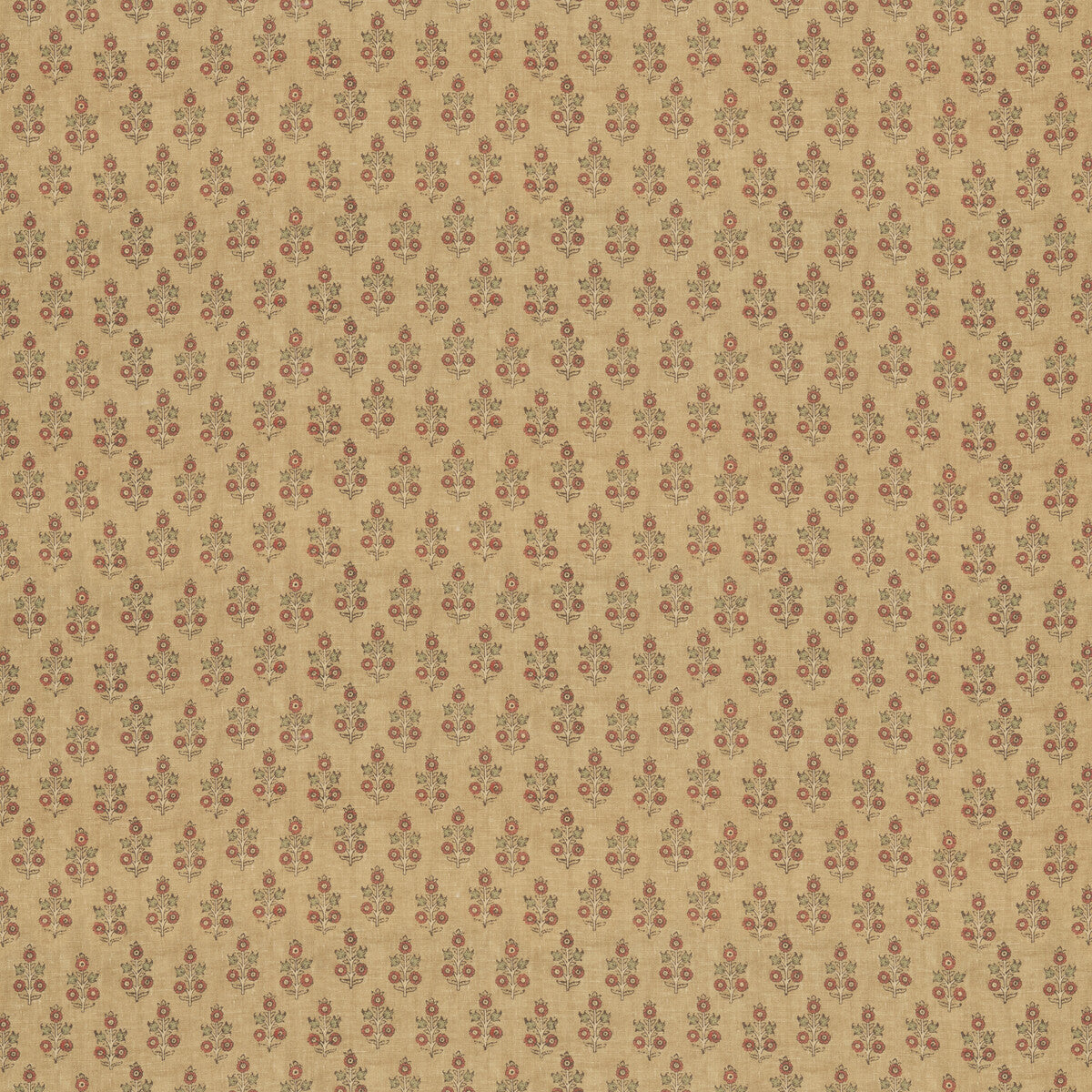 G P & J BAKER BP11003.3.0 POPPY SPRIG OCHRE Fabric - Eade's Wallpaper