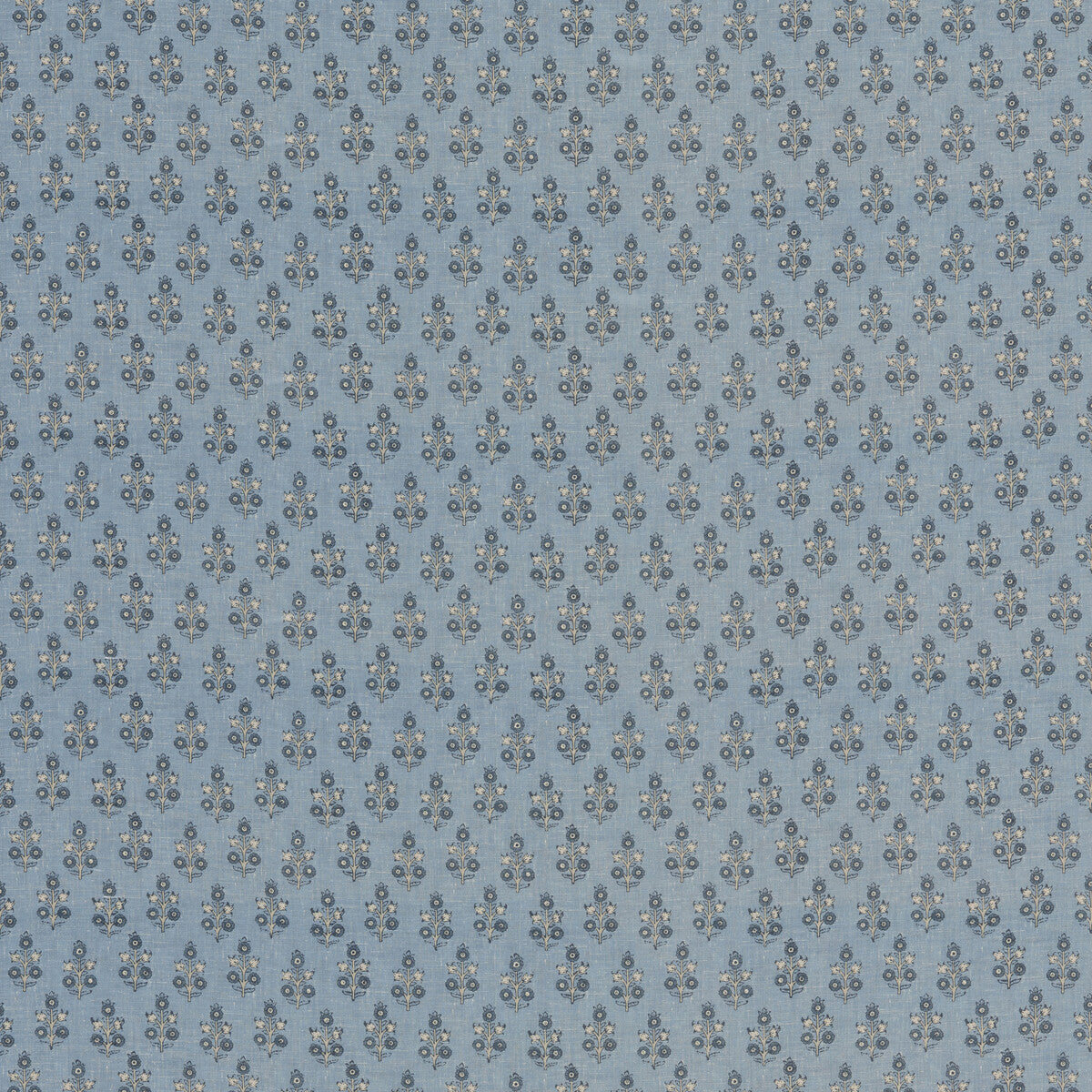 G P & J BAKER BP11003.5.0 POPPY SPRIG BLUE Fabric - Eade's Wallpaper