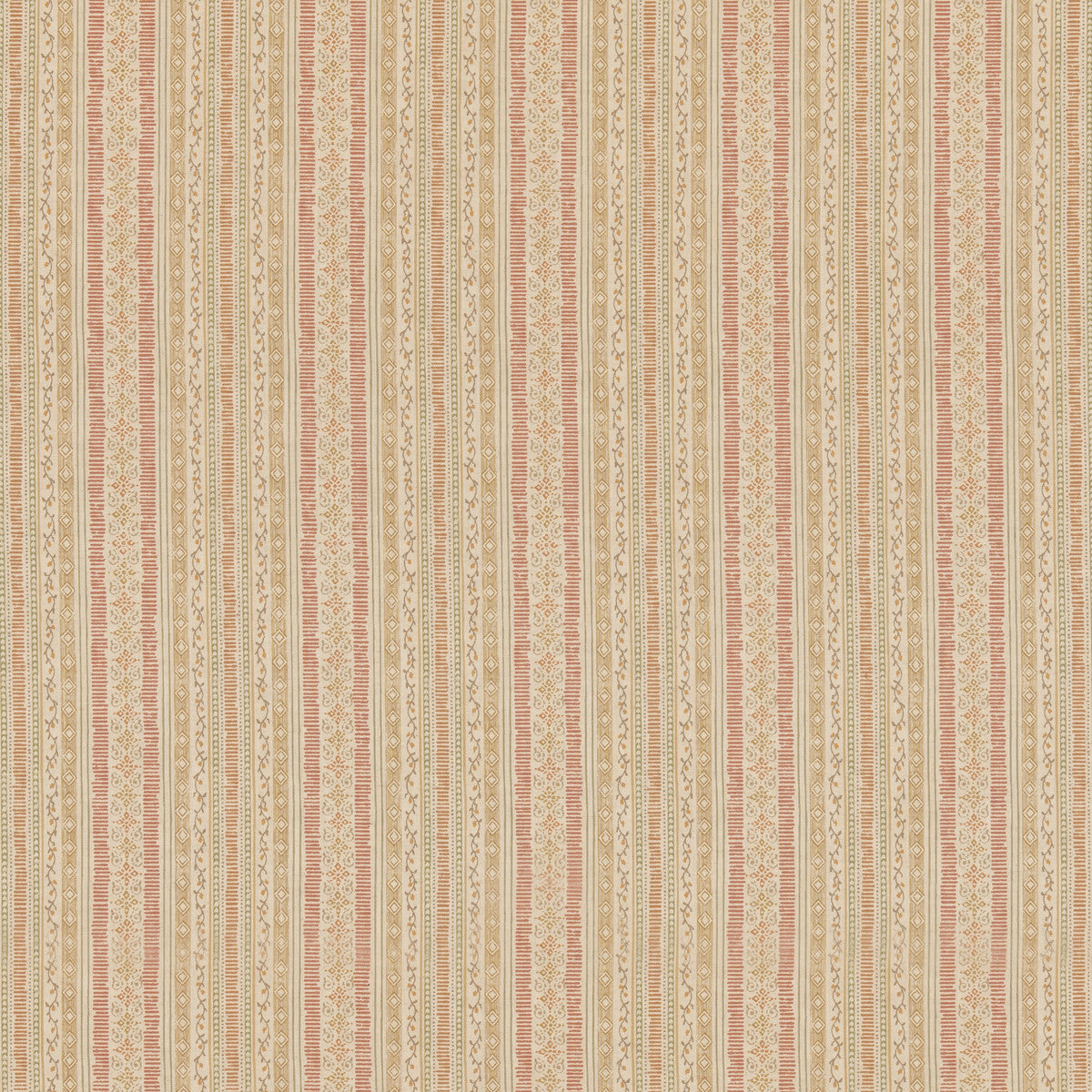G P & J BAKER BP11005.3.0 COMPTON RED/OCHRE Fabric - Eade's Wallpaper