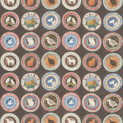 G P & J BAKER BP11047.2.0 ROBINA'S DINNER PARTY COCOA Fabric - Eade's Wallpaper