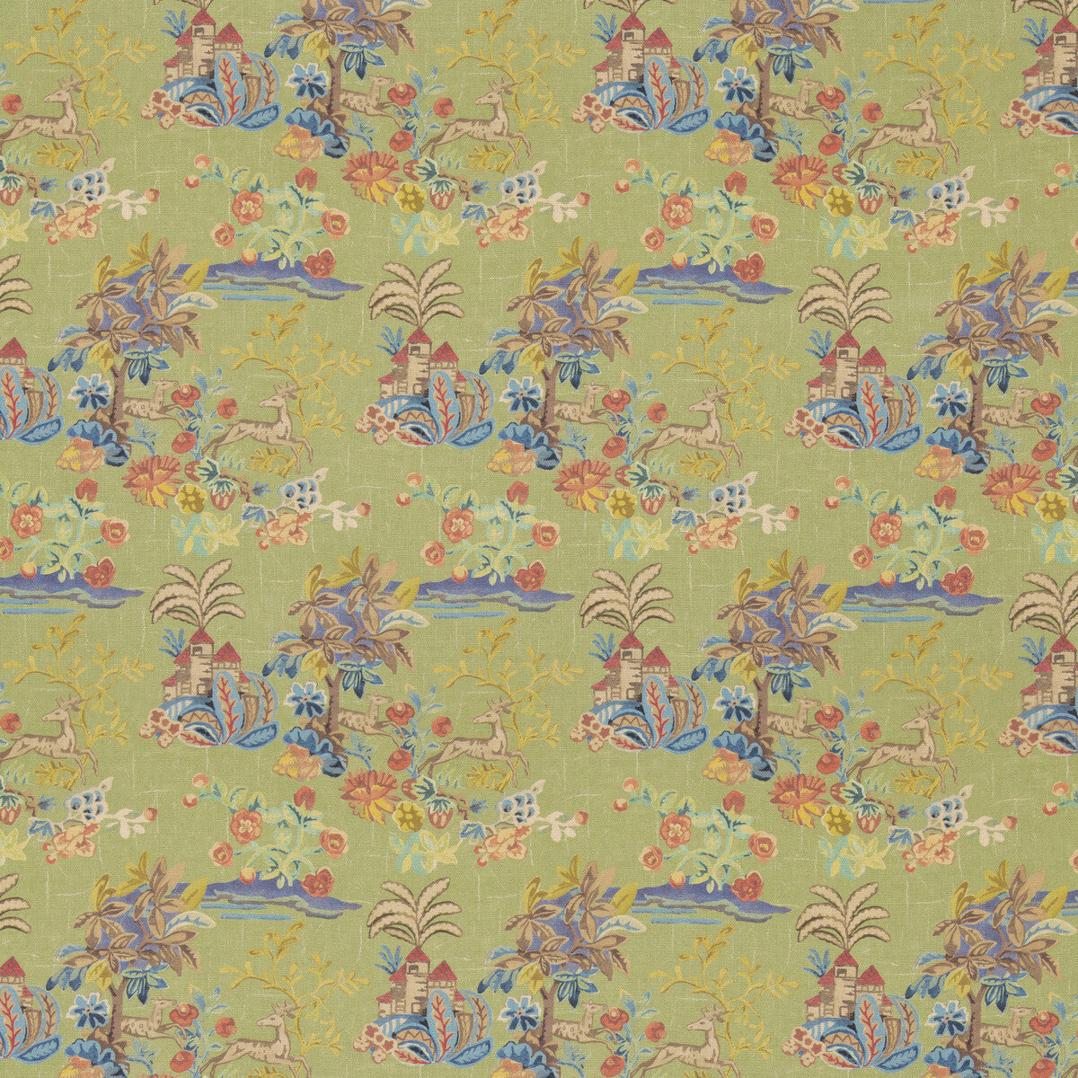 G P & J BAKER BP11048.3.0 KNIGHT'S TALE TEXTURE SPRING GREEN Fabric - Eade's Wallpaper