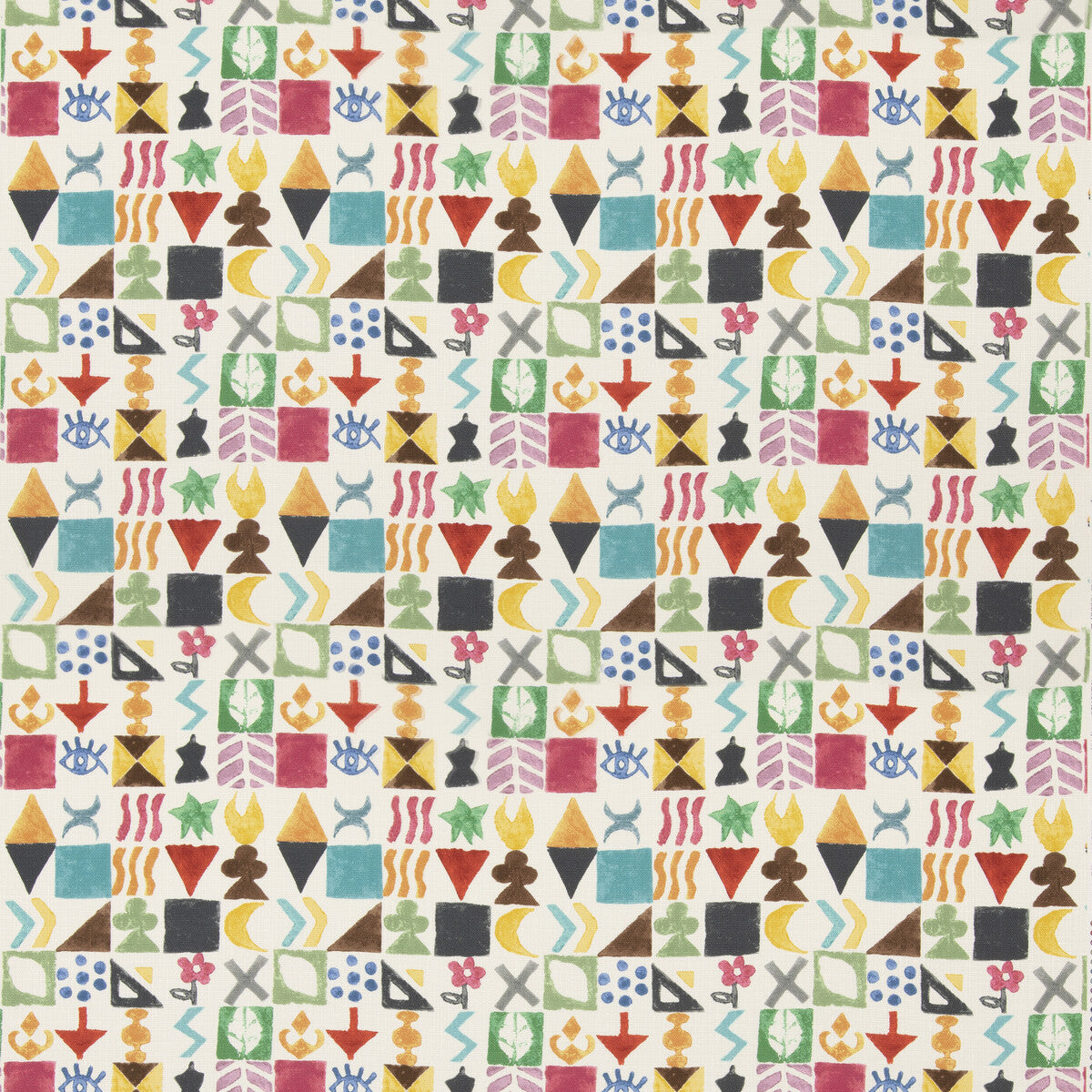G P & J BAKER BP11049.1.0 POTATO PRINT JEWEL Fabric - Eade's Wallpaper