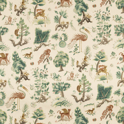 G P & J BAKER BP11073.3.0 GERTRUDE PLASTER/SAGE Fabric - Eade's Wallpaper