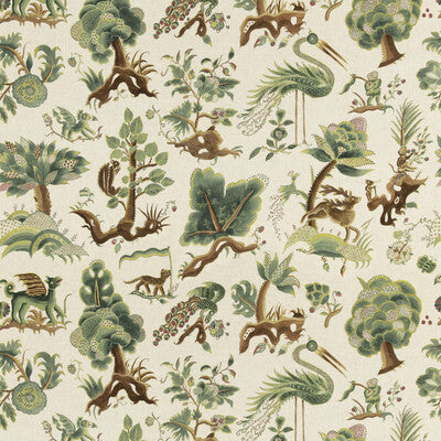 G P & J BAKER BP11074.1.0 GRAND GERTRUDE LINEN Fabric - Eade's Wallpaper