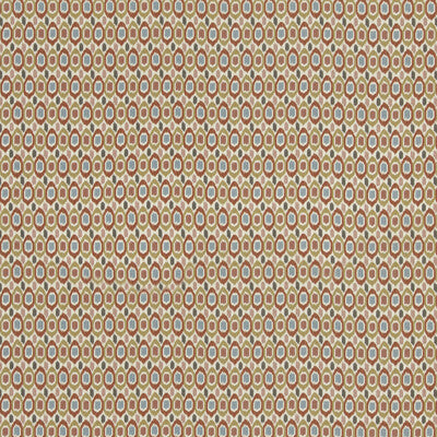 G P & J BAKER BP11077.4.0 TIGRIS RED/OCHRE Fabric - Eade's Wallpaper
