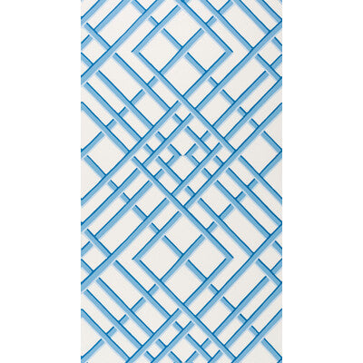 BRUNSCHWIG & FILS BR-60100.5.0 TREILLAGE SIDEWALL BLUE Wallpaper - Eade's Wallpaper