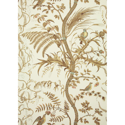 BRUNSCHWIG & FILS BR-69518.068.0 BIRD AND THISTLE BEIGE Wallpaper - Eade's Wallpaper
