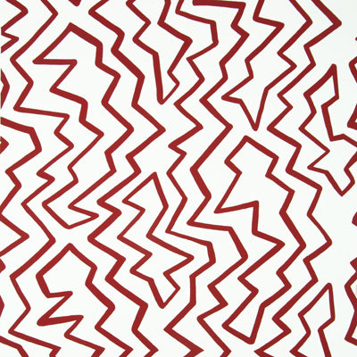 BRUNSCHWIG & FILS BR-69539.166.0 STACCATO ON PAPER RED ON WHITE Wallpaper - Eade's Wallpaper