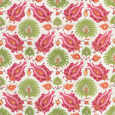 BRUNSCHWIG & FILS BR-700020.7312.0 KASHMIRI LINEN PRINT PINK/GREEN Fabric - Eade's Wallpaper