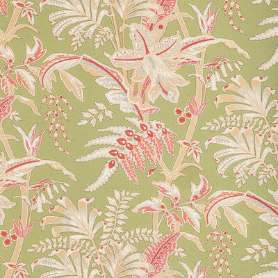 BRUNSCHWIG & FILS BR-79121.317.0 SEYCHELLES COTTON PRINT LEAF Fabric - Eade's Wallpaper