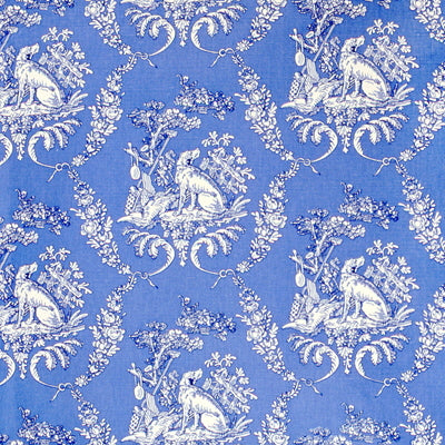 BRUNSCHWIG & FILS BR-79165.222.0 THE HUNTING TOILE BLUE Fabric - Eade's Wallpaper